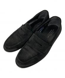 green label relaxing（グリーンレーベルリラクシング）の古着「スウェードローファー」｜ブラック