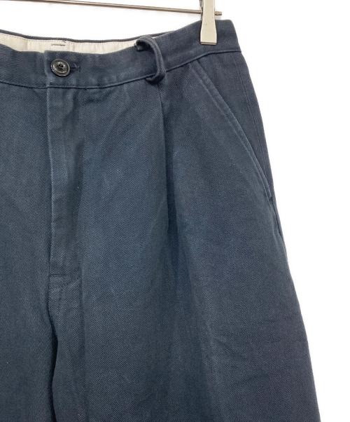 doublet（ダブレット）doublet (ダブレット) SILK CHINO WIDE TAPERED TROUSERS ネイビー サイズ:Lの古着・服飾アイテム
