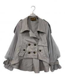 Belle vintage（ベル ヴィンテージ）の古着「チュール袖ジャケット」｜グレー