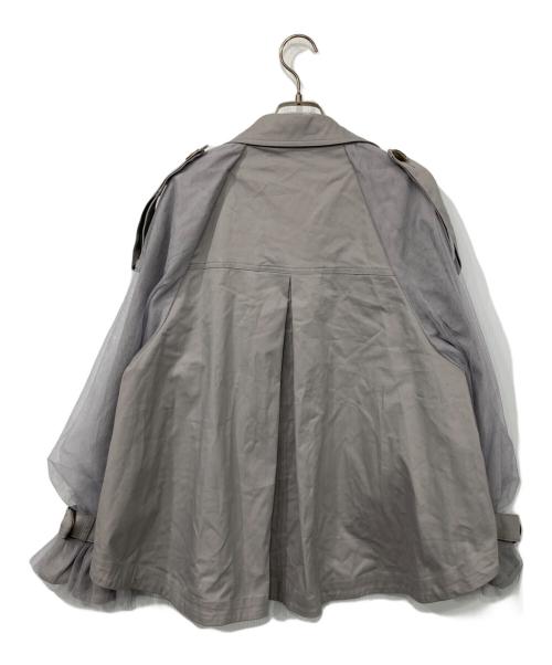 Belle vintage（ベル ヴィンテージ）Belle Vintage (ベル ヴィンテージ) チュール袖ジャケット グレー サイズ:Fの古着・服飾アイテム