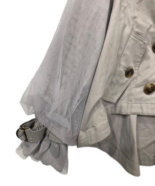Belle vintage（ベル ヴィンテージ）Belle Vintage (ベル ヴィンテージ) チュール袖ジャケット グレー サイズ:Fの古着・服飾アイテム