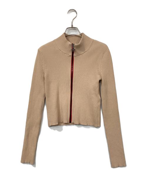 DIESEL（ディーゼル）DIESEL (ディーゼル) M-SAVANNAH ジップアップ ニット ベージュ サイズ:Sの古着・服飾アイテム