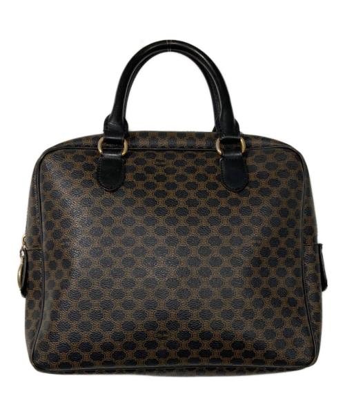 CELINE（セリーヌ）CELINE (セリーヌ) マカダムハンドバッグ ブラック×ブラウンの古着・服飾アイテム