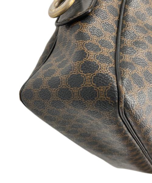 CELINE（セリーヌ）CELINE (セリーヌ) マカダムハンドバッグ ブラック×ブラウンの古着・服飾アイテム