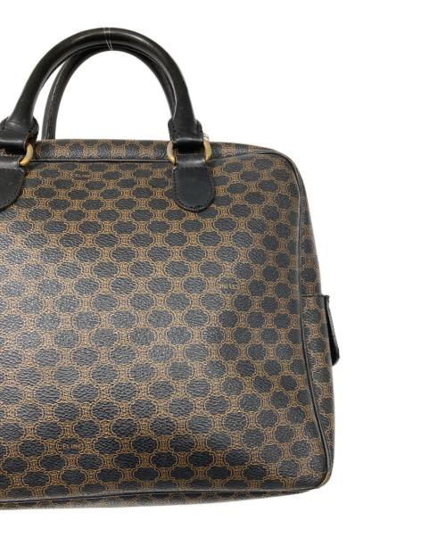 CELINE（セリーヌ）CELINE (セリーヌ) マカダムハンドバッグ ブラック×ブラウンの古着・服飾アイテム