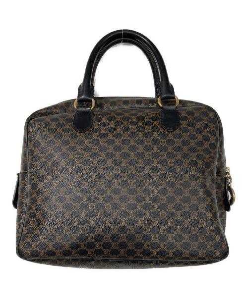 CELINE（セリーヌ）CELINE (セリーヌ) マカダムハンドバッグ ブラック×ブラウンの古着・服飾アイテム
