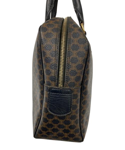 CELINE（セリーヌ）CELINE (セリーヌ) マカダムハンドバッグ ブラック×ブラウンの古着・服飾アイテム