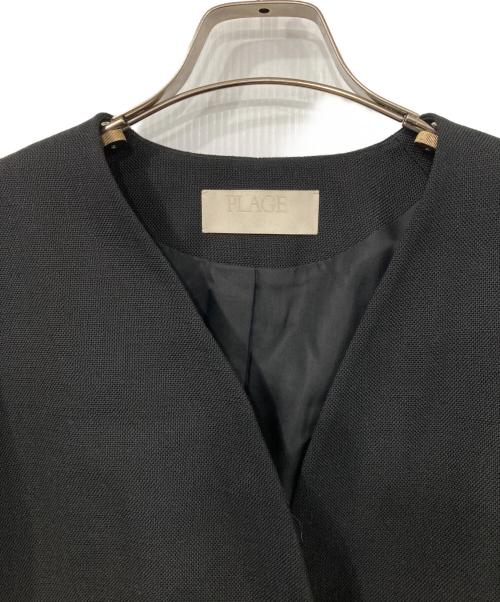 Plage（プラージュ）Plage (プラージュ) Collarless ジャケット ブラック サイズ:36の古着・服飾アイテム