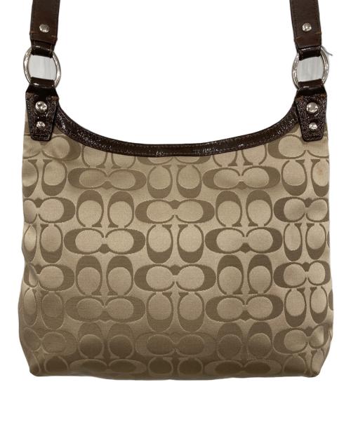 COACH（コーチ）COACH (コーチ) シグネチャーショルダーバッグ ベージュの古着・服飾アイテム