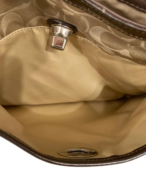 COACH（コーチ）COACH (コーチ) シグネチャーショルダーバッグ ベージュの古着・服飾アイテム