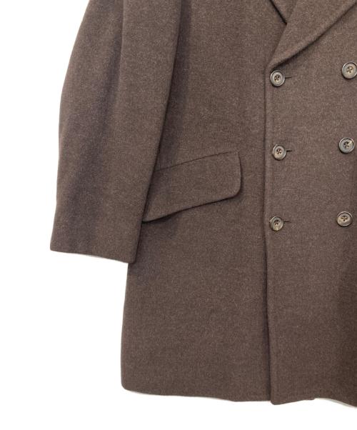 Burberry's（バーバリーズ）Burberry's (バーバリー) アンゴラ混ダブルチェスターコート ブラウン サイズ:LYの古着・服飾アイテム