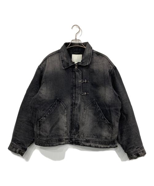 ZARA（ザラ）ZARA (ザラ) ファイヤーマンデニムジャケット ブラック サイズ:Lの古着・服飾アイテム