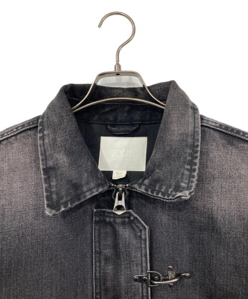 ZARA（ザラ）ZARA (ザラ) ファイヤーマンデニムジャケット ブラック サイズ:Lの古着・服飾アイテム