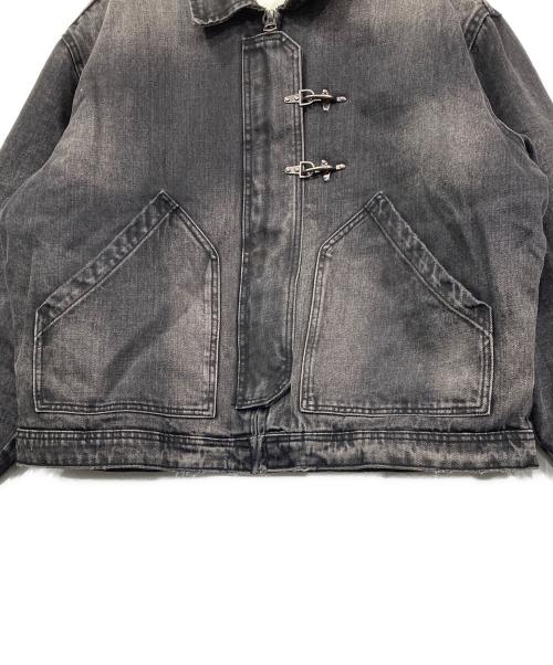 ZARA（ザラ）ZARA (ザラ) ファイヤーマンデニムジャケット ブラック サイズ:Lの古着・服飾アイテム