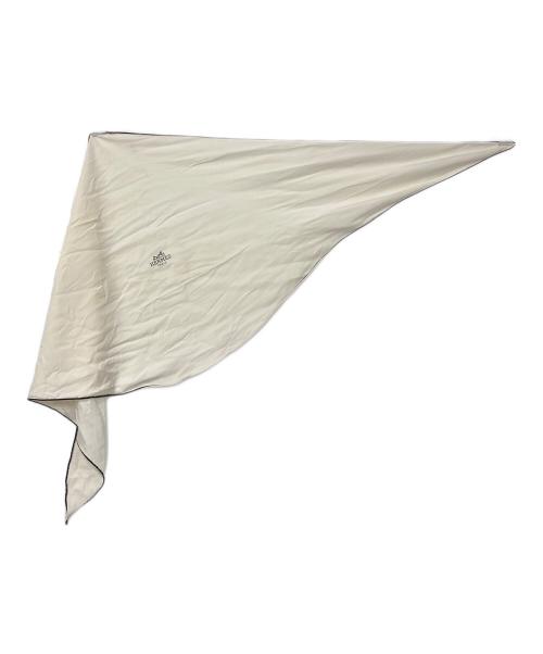 HERMES（エルメス）HERMES (エルメス) ひし形シルクスカーフ アイボリー×ブラックの古着・服飾アイテム