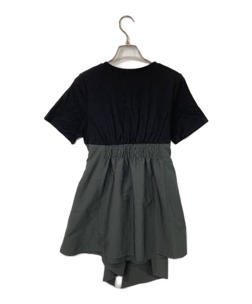 NOLLEY'S（ノーリーズ）NOLLEY'S (ノーリーズ) ビスチェ風コンビTシャツ カーキ×ブラック サイズ:38の古着・服飾アイテム