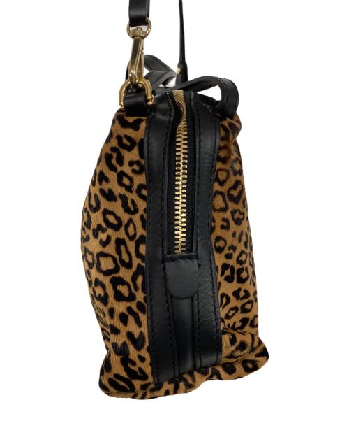 GIANNI CHIARINI（ジャンニ キアリーニ）GIANNI CHIARINI (ジャンニ キアリーニ) レオパード柄2WAYバッグ ベージュ×ブラックの古着・服飾アイテム