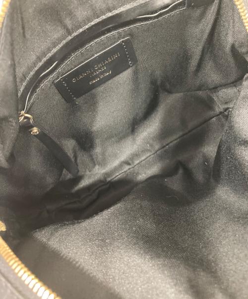 GIANNI CHIARINI（ジャンニ キアリーニ）GIANNI CHIARINI (ジャンニ キアリーニ) レオパード柄2WAYバッグ ベージュ×ブラックの古着・服飾アイテム