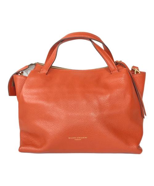 GIANNI CHIARINI（ジャンニ キアリーニ）GIANNI CHIARINI (ジャンニ キアリーニ) レザー2WAYバッグ オレンジの古着・服飾アイテム