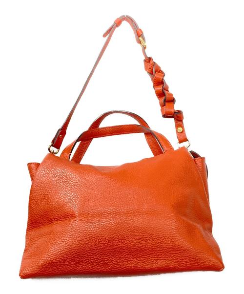 GIANNI CHIARINI（ジャンニ キアリーニ）GIANNI CHIARINI (ジャンニ キアリーニ) レザー2WAYバッグ オレンジの古着・服飾アイテム