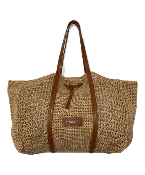 GIANNI CHIARINI（ジャンニ キアリーニ）GIANNI CHIARINI (ジャンニ キアリーニ) VICTORIAトートバッグ ブラウンの古着・服飾アイテム