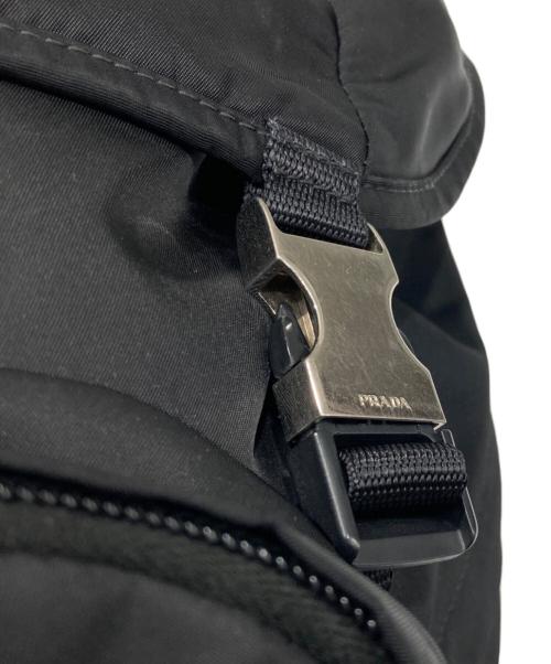 PRADA（プラダ）PRADA (プラダ) Re-Nylon×サフィアーノレザーバックパック ブラックの古着・服飾アイテム