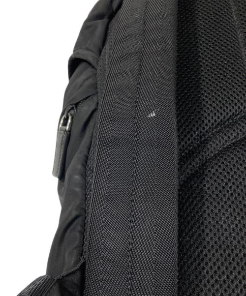 PRADA（プラダ）PRADA (プラダ) Re-Nylon×サフィアーノレザーバックパック ブラックの古着・服飾アイテム