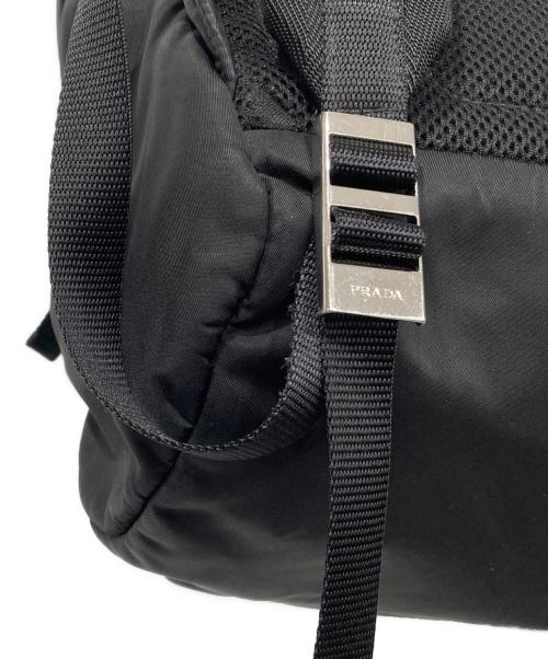 PRADA（プラダ）PRADA (プラダ) Re-Nylon×サフィアーノレザーバックパック ブラックの古着・服飾アイテム