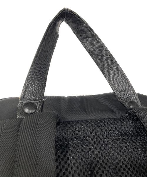 PRADA（プラダ）PRADA (プラダ) Re-Nylon×サフィアーノレザーバックパック ブラックの古着・服飾アイテム