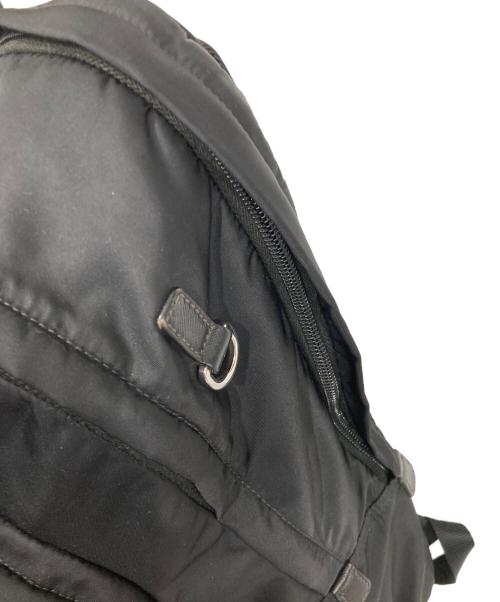 PRADA（プラダ）PRADA (プラダ) Re-Nylon×サフィアーノレザーバックパック ブラックの古着・服飾アイテム