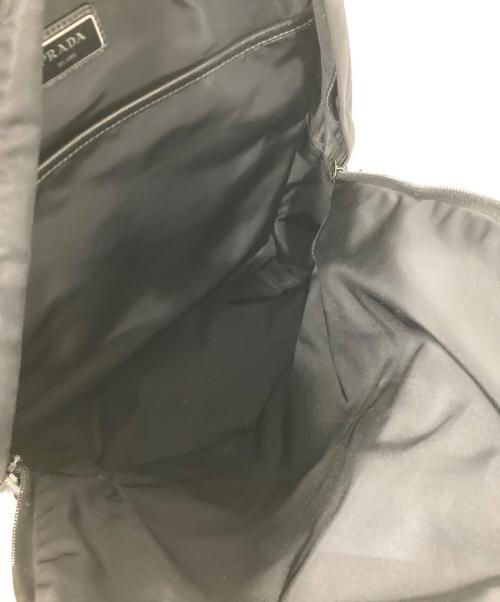 PRADA（プラダ）PRADA (プラダ) Re-Nylon×サフィアーノレザーバックパック ブラックの古着・服飾アイテム