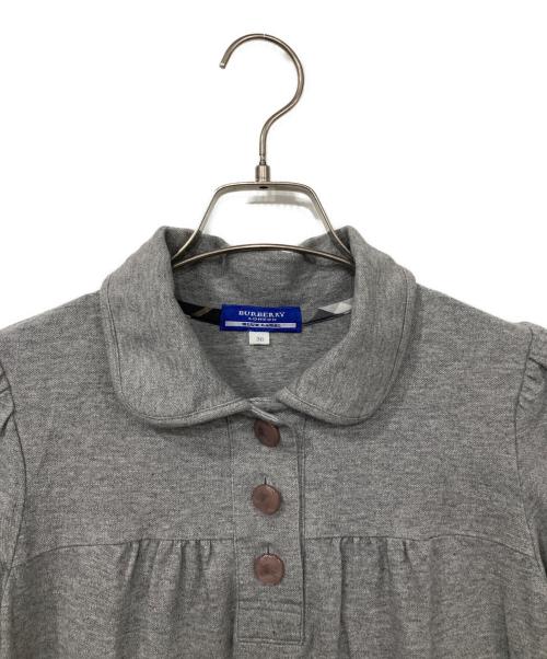 BURBERRY BLUE LABEL（バーバリー ブルー レーベル）BURBERRY BLUE LABEL (バーバリー ブルー レーベル) パフスリーブ半袖カットソー グレー サイズ:38の古着・服飾アイテム