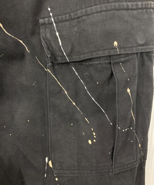 BADWAY（バッドウェイ）BADWAY (バッドウェイ) スプラッシュカーゴパンツ ブラック サイズ:Mの古着・服飾アイテム