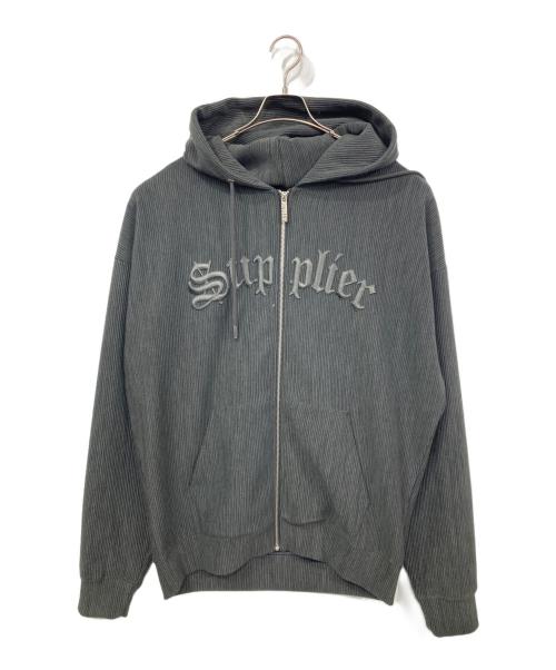 SUPPLIER（サプライヤー）SUPPLIER (サプライヤー) フロントロゴジップパーカー グレー サイズ:Lの古着・服飾アイテム
