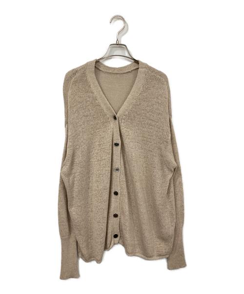 IENA（イエナ）IENA (イエナ) テープヤーン2WAY Vネックカーディガン ベージュ サイズ:表記なしの古着・服飾アイテム