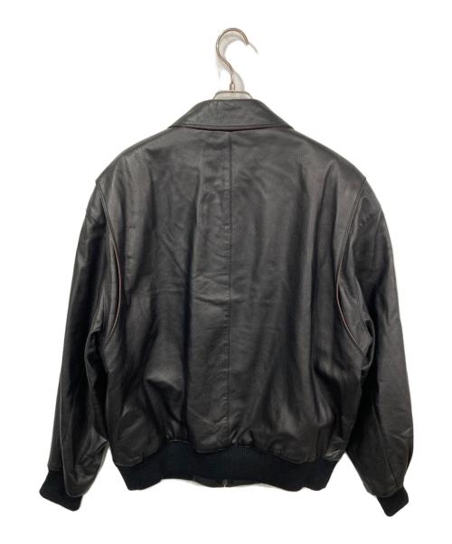 a.testoni（アテストーニ）a.testoni (アテストーニ) レザージャケット ブラック サイズ:50の古着・服飾アイテム