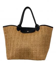 LONGCHAMP（ロンシャン）の古着「カゴトートバッグ」｜ベージュ