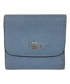 COACHコーチ）の古着「3つ折り財布」｜ブルー