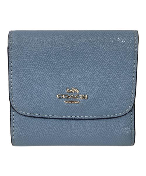 COACH（コーチ）COACH (コーチ) 3つ折り財布 ブルーの古着・服飾アイテム