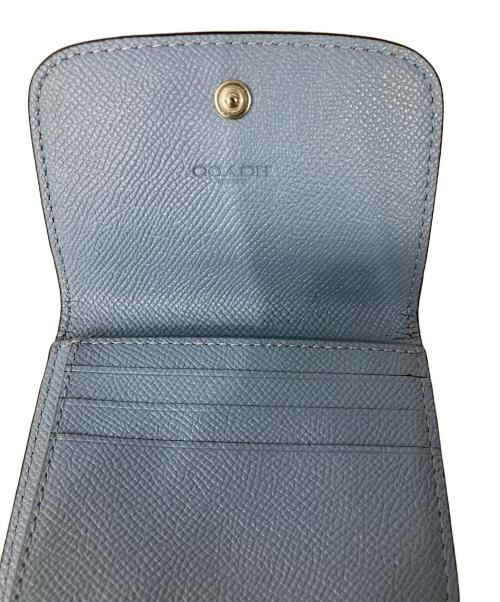 COACH（コーチ）COACH (コーチ) 3つ折り財布 ブルーの古着・服飾アイテム