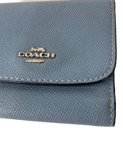 COACH（コーチ）COACH (コーチ) 3つ折り財布 ブルーの古着・服飾アイテム