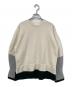 nagonstans（ナゴンスタンス）の古着「cuffs layered knit pullover」｜ホワイト×グレー