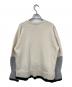 nagonstans (ナゴンスタンス) cuffs layered knit pullover ホワイト×グレー サイズ:MEDIUM：14000円