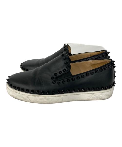 Christian Louboutin（クリスチャン・ルブタン）Christian Louboutin (クリスチャン・ルブタン) スパイクスリッポン ブラック サイズ:35 1/2の古着・服飾アイテム