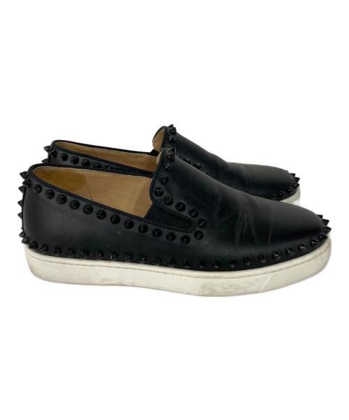 Christian Louboutin（クリスチャン・ルブタン）Christian Louboutin (クリスチャン・ルブタン) スパイクスリッポン ブラック サイズ:35 1/2の古着・服飾アイテム