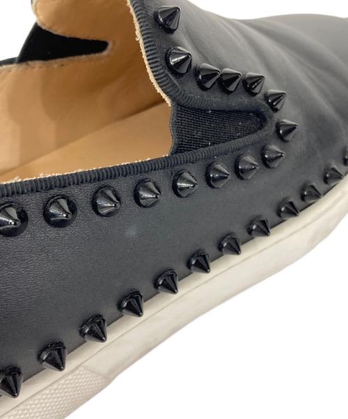 Christian Louboutin（クリスチャン・ルブタン）Christian Louboutin (クリスチャン・ルブタン) スパイクスリッポン ブラック サイズ:35 1/2の古着・服飾アイテム
