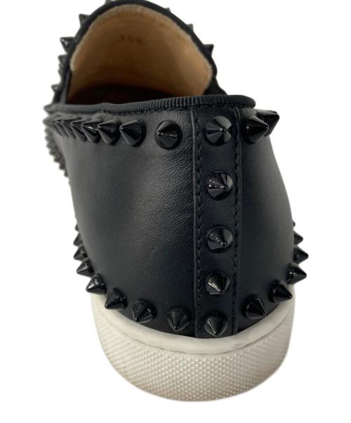Christian Louboutin（クリスチャン・ルブタン）Christian Louboutin (クリスチャン・ルブタン) スパイクスリッポン ブラック サイズ:35 1/2の古着・服飾アイテム