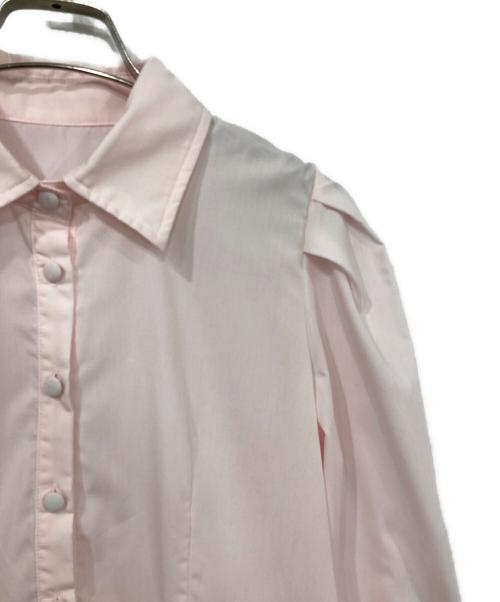 darich（ダーリッチ）Darich (ダーリッチ) ボリュームシャツミニワンピース ピンク サイズ:FREEの古着・服飾アイテム