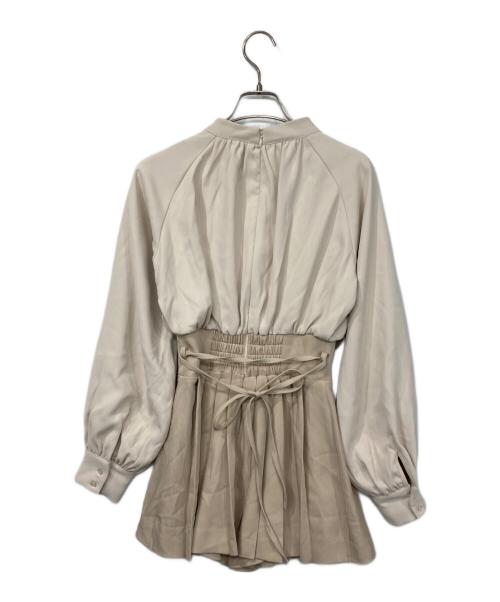 darich（ダーリッチ）Darich (ダーリッチ) ドッキングコルセットプリーツミニワンピース ベージュ サイズ:FREEの古着・服飾アイテム