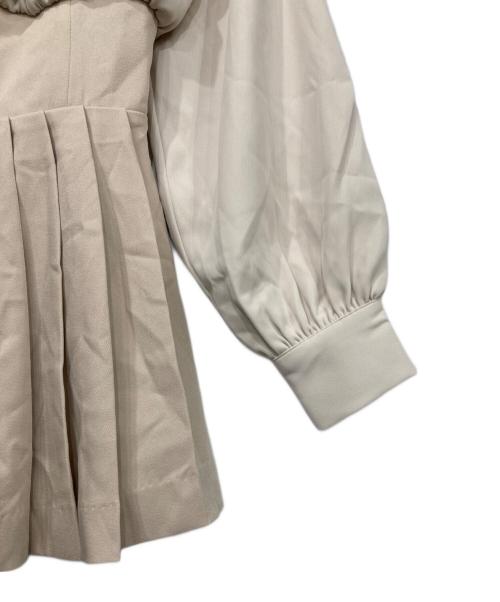 darich（ダーリッチ）Darich (ダーリッチ) ドッキングコルセットプリーツミニワンピース ベージュ サイズ:FREEの古着・服飾アイテム